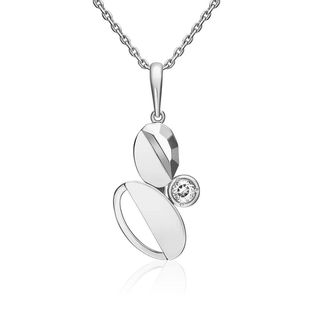 Подвеска из белого золота с натуральным топазом white 03-3374-00-201-1120