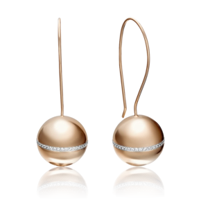 Серьги с французским замком из комбинированного золота с фианитами 02-3554-00-401-1111-33