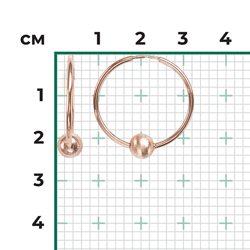 Серьги-конго из красного золота 02-4387-00-000-1110-04