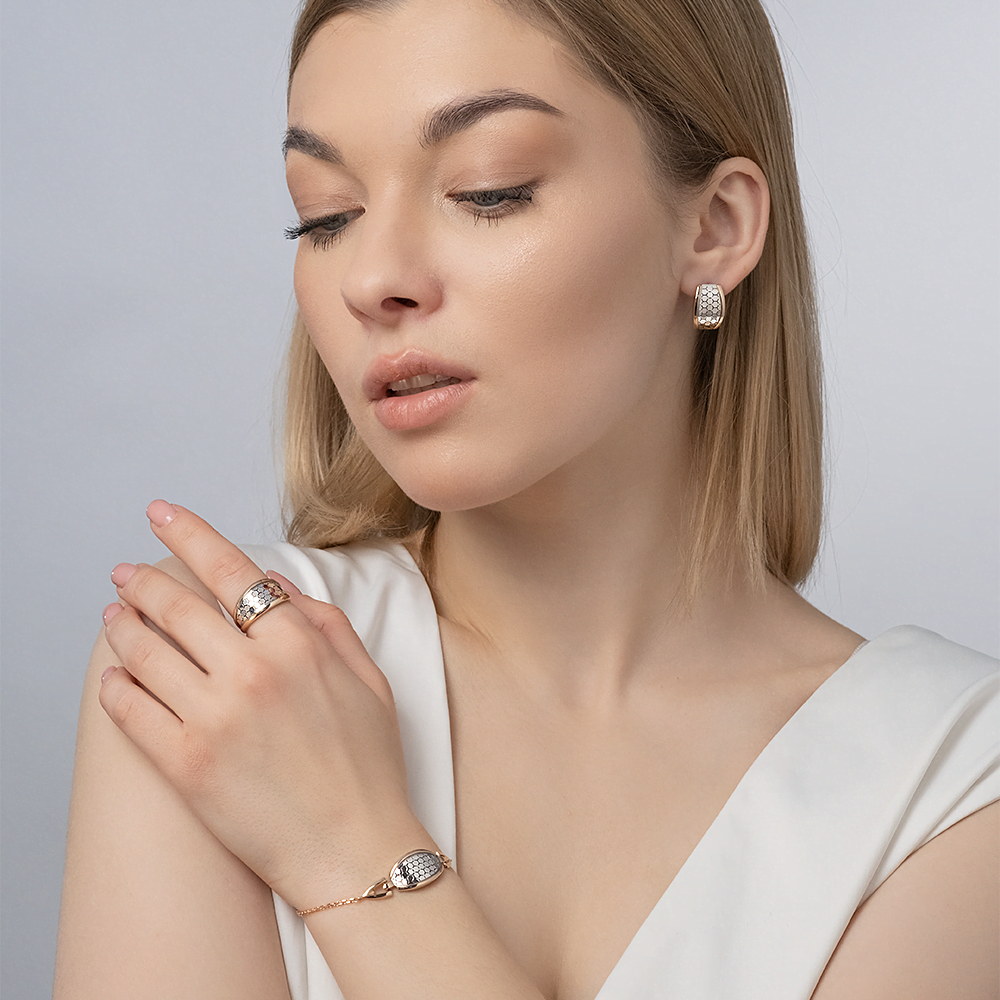 Серьги с английским замком из комбинированного золота 02-5259-00-000-1111