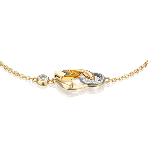 Браслет «Настроение» из комбинированного золота с натуральными топазами white 05-0704-00-201-1121