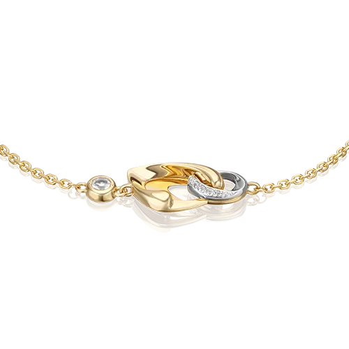 Браслет «Настроение» из комбинированного золота с натуральными топазами white 05-0704-00-201-1121