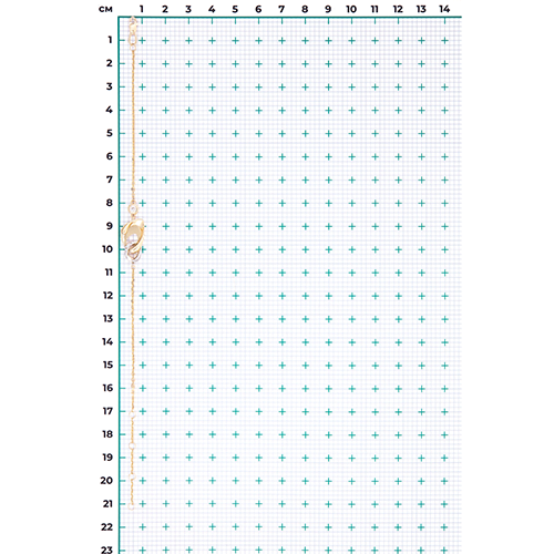 Браслет «Настроение» из комбинированного золота с натуральными топазами white 05-0704-00-201-1121