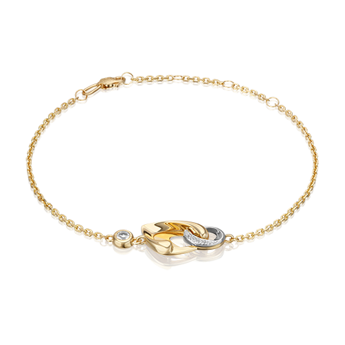 Браслет «Настроение» из комбинированного золота с натуральными топазами white 05-0704-00-201-1121