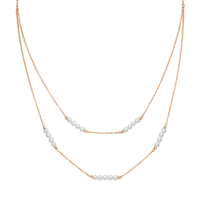 Колье из красного золота с жемчугом культивированным 07-0231-00-301-1110-31