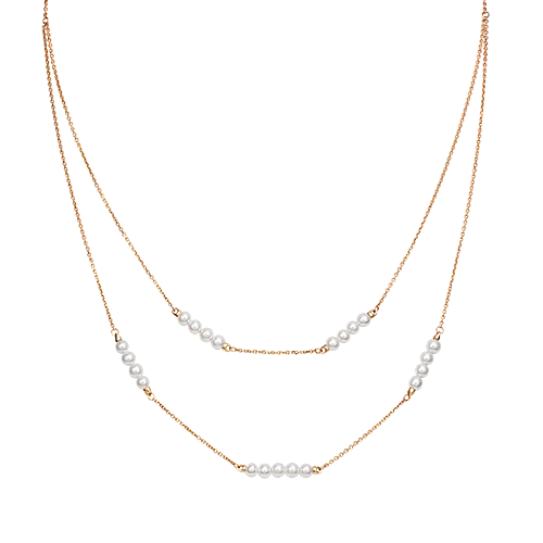 Колье из красного золота с жемчугом культивированным 07-0231-00-301-1110-31