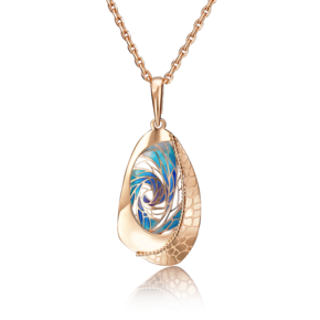 Подвеска из красного золота с эмалью 03-2785-00-000-1110-59