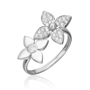 Кольцо из белого золота с фианитами 01-5903-00-401-1120