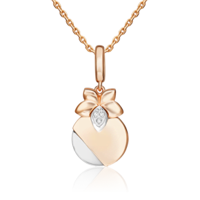 Подвеска из комбинированного золота с бриллиантами 03-3367-00-101-1111