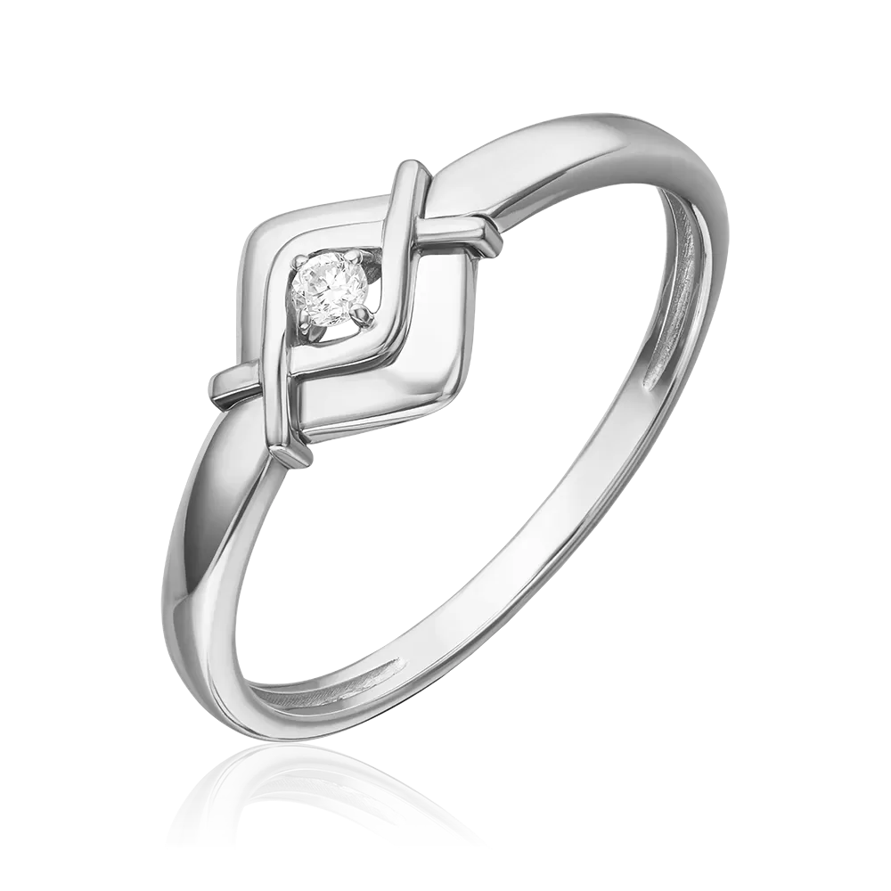 Кольцо из белого золота с бриллиантом 01-5812-00-101-1120