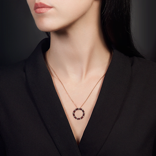 Подвеска из красного золота с гранатами 03-3065-00-204-1110-46