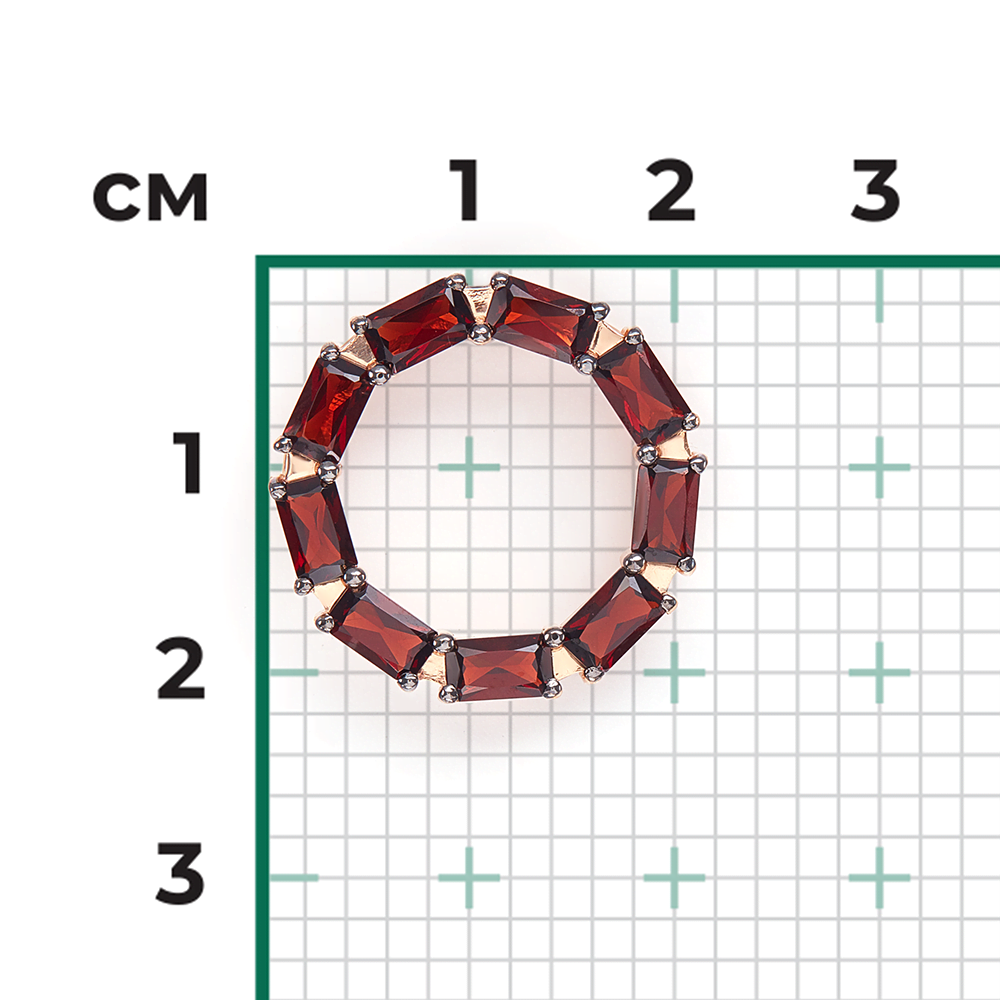 Подвеска из красного золота с гранатами 03-3065-00-204-1110-46