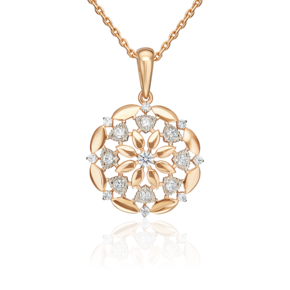 Подвеска «Витраж» из красного золота с фианитами 03-3643-00-401-1110