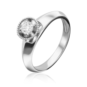 Помолвочное кольцо из белого золота с бриллиантом 01-5126-00-101-1120-30