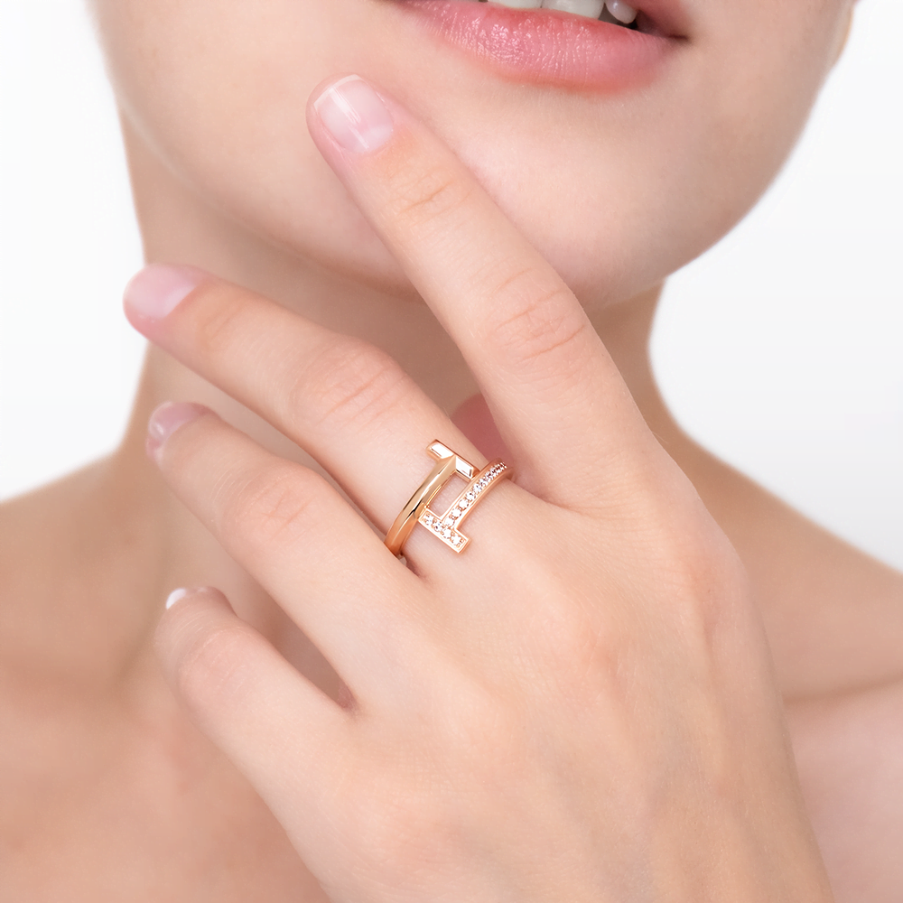 Кольцо из красного золота с фианитами 01-5891-00-401-1110