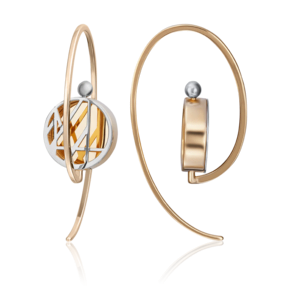 Серьги с французским замком из лимонного золота 02-4198-00-000-1130-48