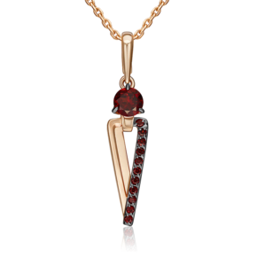 Подвеска из красного золота с гранатами 03-3568-00-204-1110