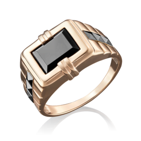 Печатка из комбинированного золота с ониксом 01-4805-00-281-1111-46