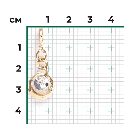 Подвеска «Энергия» из комбинированного золота с натуральными топазами white 03-3289-00-201-1121