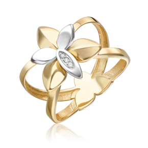 Кольцо из комбинированного золота с бриллиантами 01-5603-00-101-1121