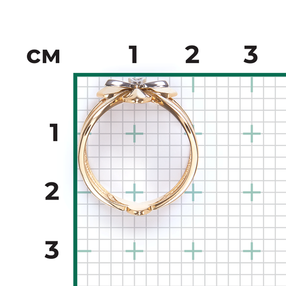 Кольцо из комбинированного золота с бриллиантами 01-5603-00-101-1121