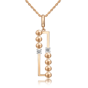 Подвеска «Дуэт форм» из красного золота с натуральными топазами white 03-3292-00-201-1110