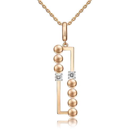 Подвеска «Дуэт форм» из красного золота с натуральными топазами white 03-3292-00-201-1110