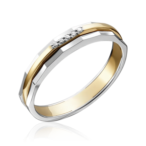 Кольцо из комбинированного золота с бриллиантами 01-5162-00-101-1121-30