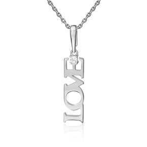 Подвеска «Любовь» из серебра с фианитом 03-3585-00-401-0200