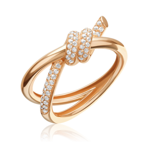 Кольцо из красного золота с фианитами 01-5925-00-401-1110