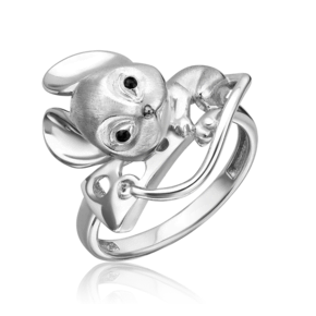 Кольцо «Мышь» из серебра с эмалью 01-5596-00-000-0200