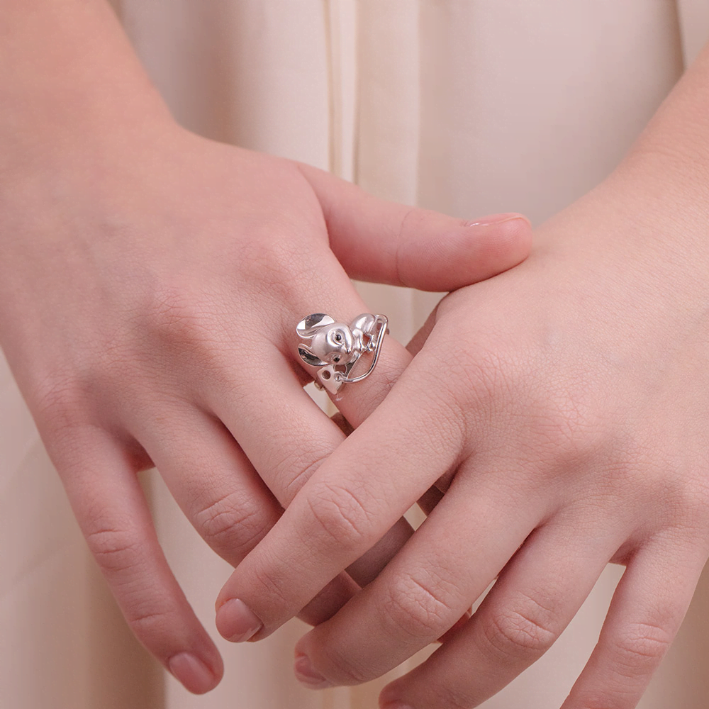 Кольцо «Мышь» из серебра с эмалью 01-5596-00-000-0200