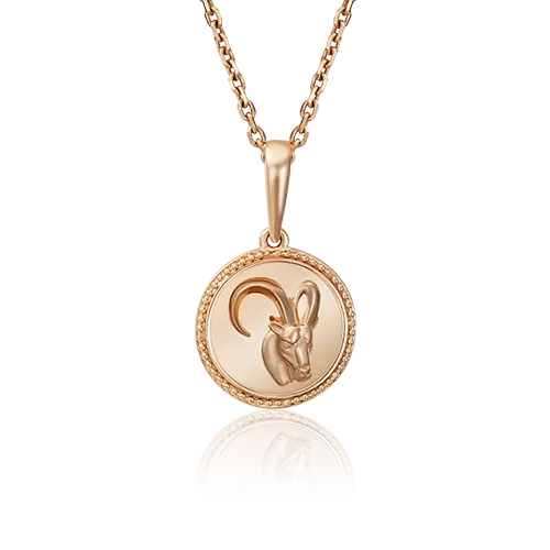 Подвеска «Знак зодиака Козерог» из красного золота 03-3110-10-000-1110-66