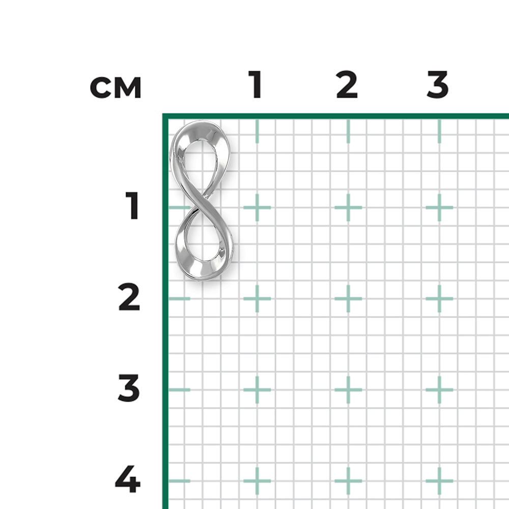 Подвеска-бегунок «Бесконечность» из белого золота 03-3051-00-000-1120-02