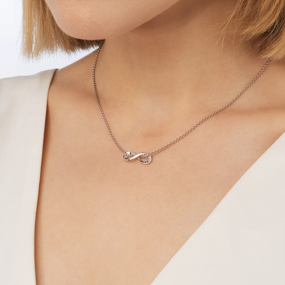 Подвеска-бегунок «Бесконечность» из белого золота 03-3051-00-000-1120-02