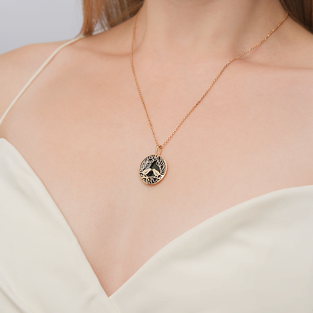 Подвеска «Птички» из красного золота 03-2600-00-000-1110-65