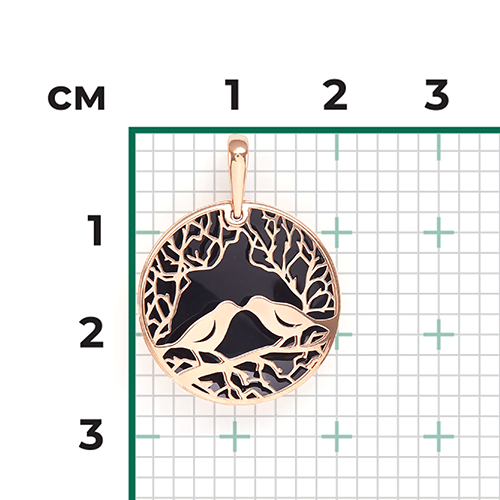 Подвеска «Птички» из красного золота 03-2600-00-000-1110-65