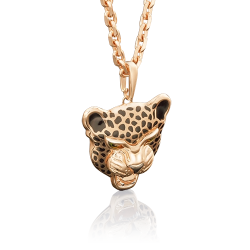 Подвеска «Ягуар» из красного золота с эмалью 03-2634-00-000-1110-65