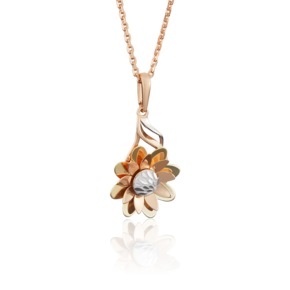 Подвеска «Ромашка» из комбинированного золота 03-2657-00-000-1140-65