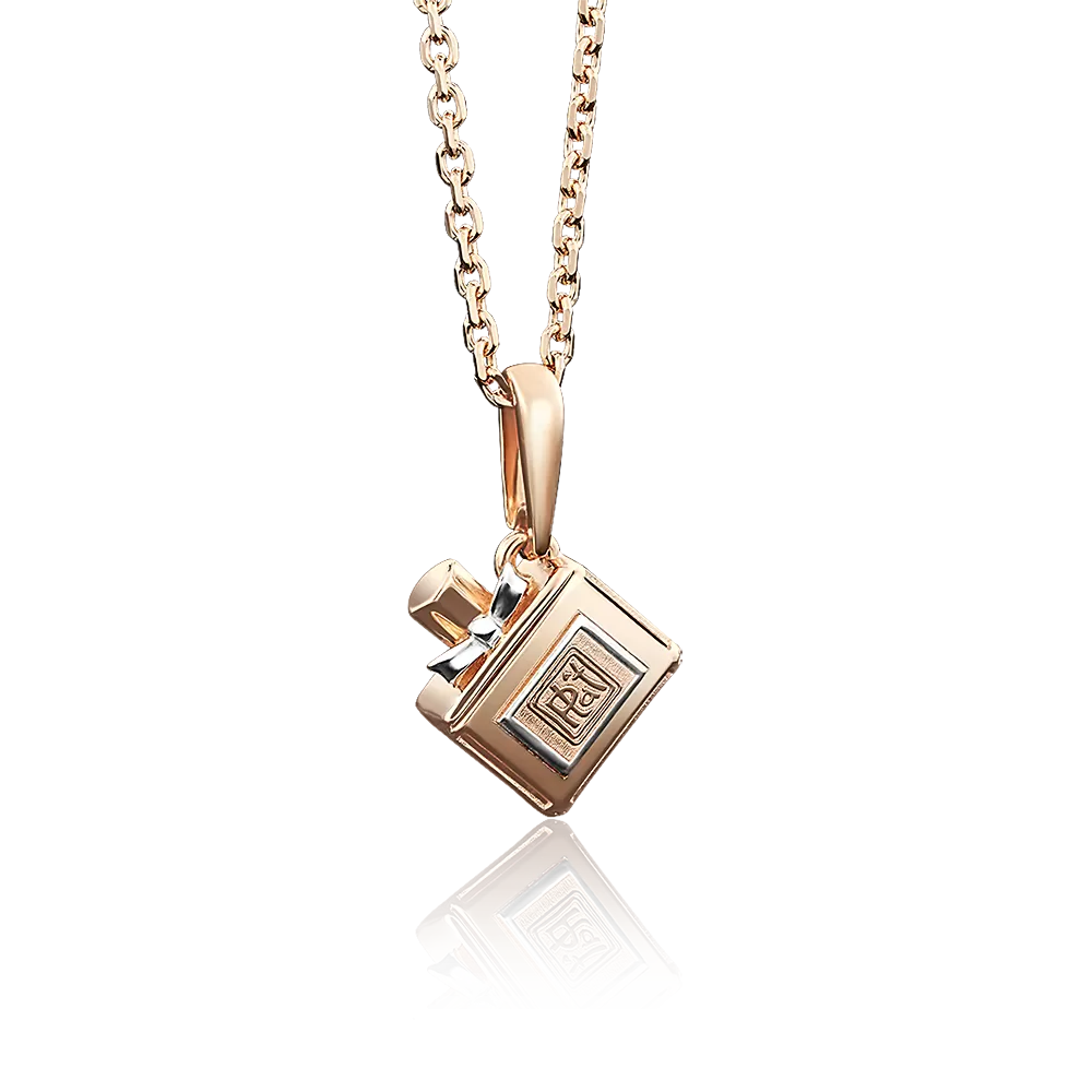 Подвеска «Флакон духов» из красного золота 03-2662-00-000-1110-65