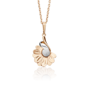 Подвеска «Ромашка» из комбинированного золота 03-2666-00-000-1111-65