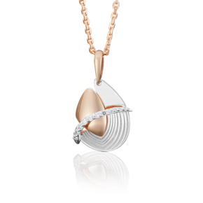 Подвеска из комбинированного золота с фианитами 03-2696-00-401-1111-65