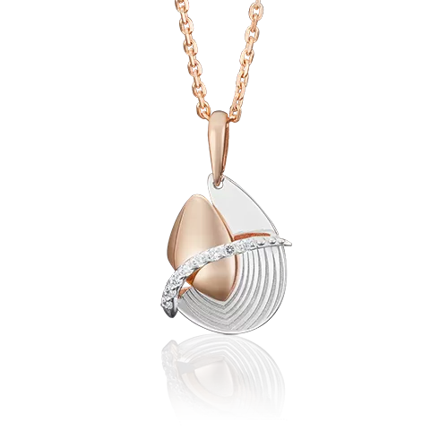 Подвеска из комбинированного золота с фианитами 03-2696-00-401-1111-65