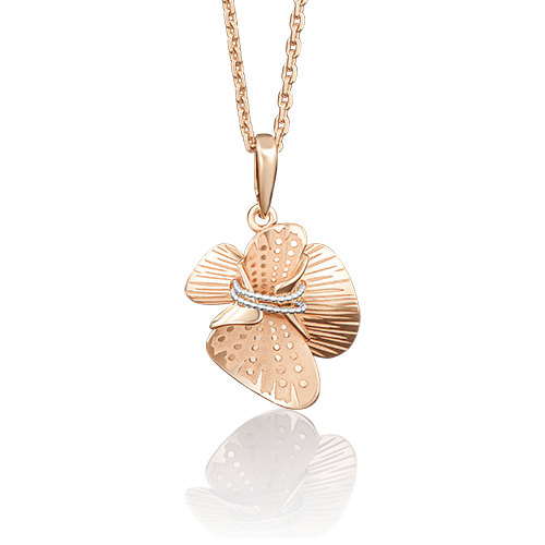 Подвеска «Цветок» из комбинированного золота 03-2725-00-000-1111-65