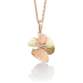 Подвеска «Цветок» из комбинированного золота