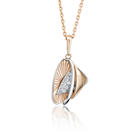 Подвеска из комбинированного золота с фианитами 03-2731-00-401-1111-65