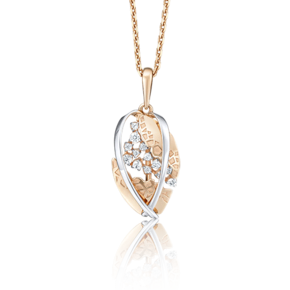 Подвеска из комбинированного золота с фианитами 03-2738-00-401-1111-65