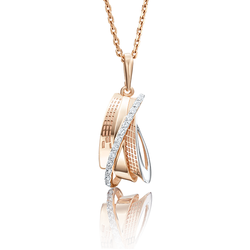 Подвеска из красного золота с фианитами 03-2757-00-401-1110-65