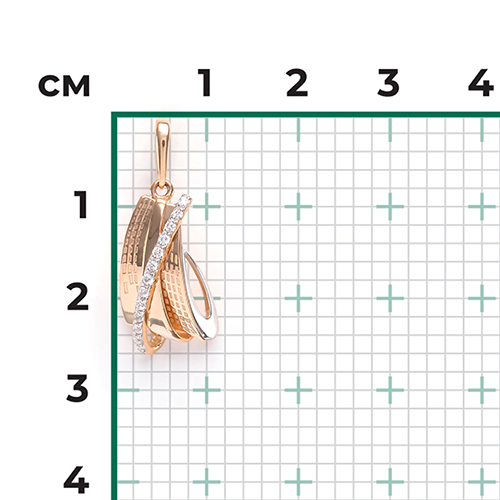 Подвеска из красного золота с фианитами 03-2757-00-401-1110-65
