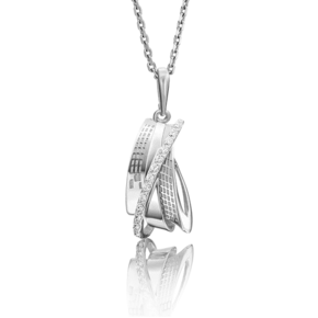 Подвеска из белого золота с фианитами 03-2757-00-401-1120-65